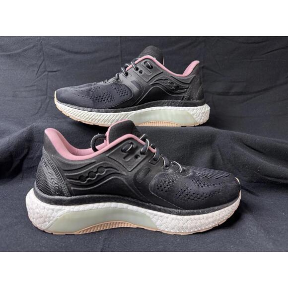 Saucony Hurricane 23 Women's 7.5 W Black Pink Running Shoes S10616-45 See Desc. - Picture 2 of 7